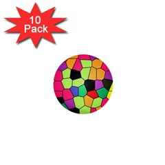 Stained Glass Abstract Background 1  Mini Buttons (10 Pack)  by Nexatart