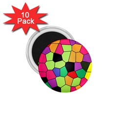 Stained Glass Abstract Background 1 75  Magnets (10 Pack)  by Nexatart