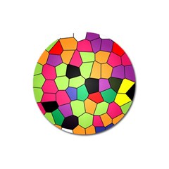 Stained Glass Abstract Background Magnet 3  (round) by Nexatart