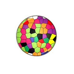 Stained Glass Abstract Background Hat Clip Ball Marker