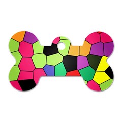 Stained Glass Abstract Background Dog Tag Bone (two Sides) by Nexatart