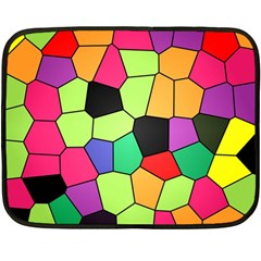 Stained Glass Abstract Background Fleece Blanket (mini) by Nexatart