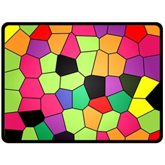 Stained Glass Abstract Background Fleece Blanket (large)  by Nexatart