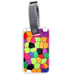 Stained Glass Abstract Background Luggage Tags (one Side)  by Nexatart