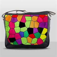 Stained Glass Abstract Background Messenger Bags by Nexatart