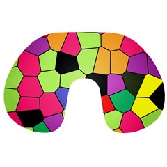 Stained Glass Abstract Background Travel Neck Pillows by Nexatart