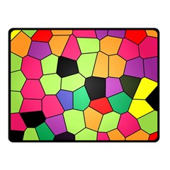 Stained Glass Abstract Background Double Sided Fleece Blanket (small) 