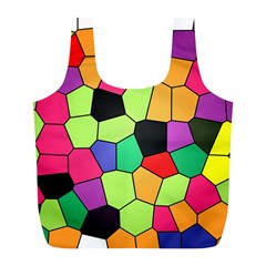 Stained Glass Abstract Background Full Print Recycle Bags (l) 