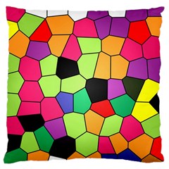 Stained Glass Abstract Background Large Flano Cushion Case (one Side) by Nexatart