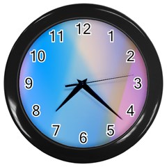 Twist Blue Pink Mauve Background Wall Clocks (black) by Nexatart