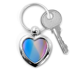 Twist Blue Pink Mauve Background Key Chains (heart)  by Nexatart