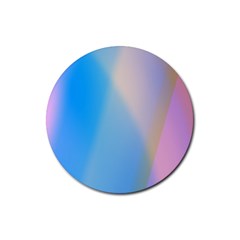 Twist Blue Pink Mauve Background Rubber Coaster (round) 