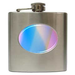 Twist Blue Pink Mauve Background Hip Flask (6 Oz) by Nexatart