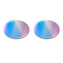 Twist Blue Pink Mauve Background Cufflinks (oval) by Nexatart