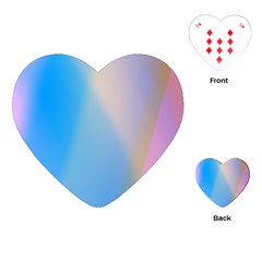 Twist Blue Pink Mauve Background Playing Cards (heart)  by Nexatart