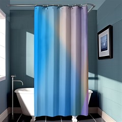 Twist Blue Pink Mauve Background Shower Curtain 36  X 72  (stall) 