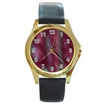 Stars Nebula Universe Artistic Round Gold Metal Watch Front