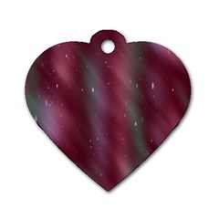 Stars Nebula Universe Artistic Dog Tag Heart (one Side) by Nexatart