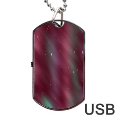 Stars Nebula Universe Artistic Dog Tag Usb Flash (one Side) by Nexatart