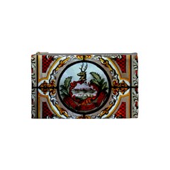 Stained Glass Skylight In The Cedar Creek Room In The Vermont State House Cosmetic Bag (small)  by Nexatart