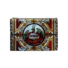 Stained Glass Skylight In The Cedar Creek Room In The Vermont State House Cosmetic Bag (medium)  by Nexatart