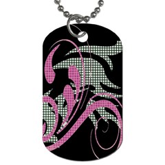 Violet Calligraphic Art Dog Tag (one Side)