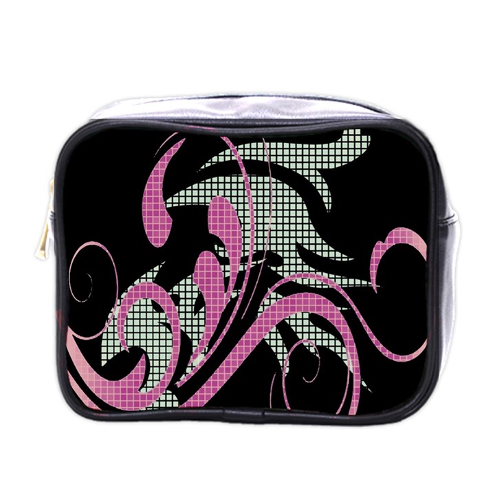 Violet Calligraphic Art Mini Toiletries Bags