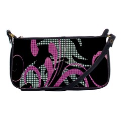 Violet Calligraphic Art Shoulder Clutch Bags