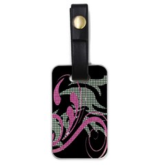 Violet Calligraphic Art Luggage Tags (one Side)  by Nexatart