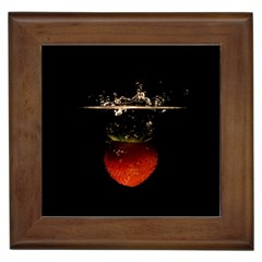 Strawberry Framed Tiles by Nexatart