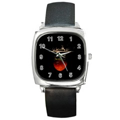 Strawberry Square Metal Watch