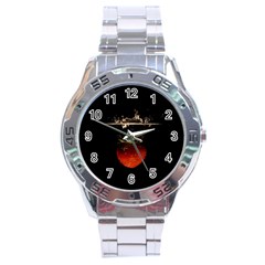 Strawberry Stainless Steel Analogue Watch