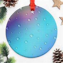 Water Droplets Ornament (round) by Nexatart