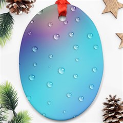 Water Droplets Ornament (oval) by Nexatart