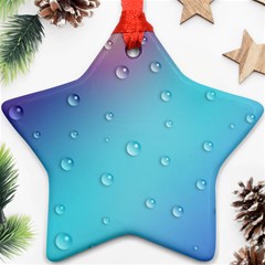 Water Droplets Ornament (star) by Nexatart