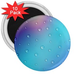 Water Droplets 3  Magnets (10 Pack)  by Nexatart