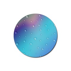 Water Droplets Rubber Round Coaster (4 Pack)  by Nexatart