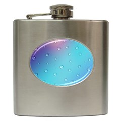 Water Droplets Hip Flask (6 Oz) by Nexatart