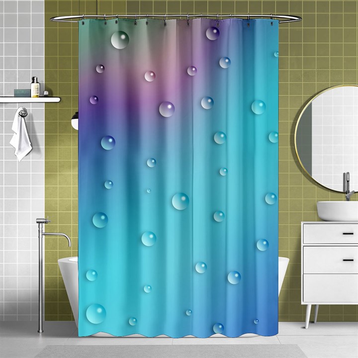 Water Droplets Shower Curtain 48  x 72  (Small) 