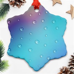 Water Droplets Ornament (snowflake) by Nexatart