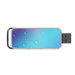 Water Droplets Portable Usb Flash (one Side) by Nexatart