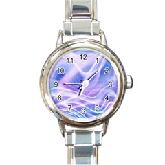 Abstract Graphic Design Background Round Italian Charm Watch