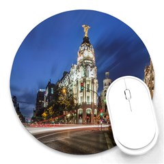 Architecture Building Exterior Buildings City Round Mousepads by Nexatart