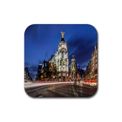 Architecture Building Exterior Buildings City Rubber Coaster (square)  by Nexatart