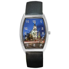 Architecture Building Exterior Buildings City Barrel Style Metal Watch by Nexatart