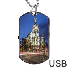 Architecture Building Exterior Buildings City Dog Tag Usb Flash (one Side) by Nexatart