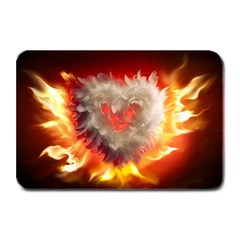 Arts Fire Valentines Day Heart Love Flames Heart Plate Mats by Nexatart