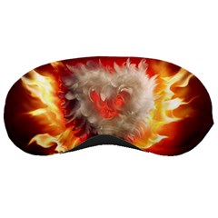 Arts Fire Valentines Day Heart Love Flames Heart Sleeping Masks by Nexatart