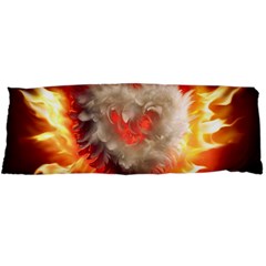 Arts Fire Valentines Day Heart Love Flames Heart Body Pillow Case Dakimakura (two Sides) by Nexatart