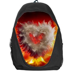 Arts Fire Valentines Day Heart Love Flames Heart Backpack Bag by Nexatart